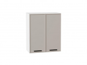 Шкаф верхний с 2-мя дверцами Фрейм 716*600*324 Clay Silk / Белый
