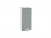 Шкаф верхний с 1-ой дверцей Квадро 716*300*321 Аквамарин / Белый