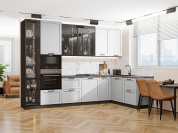 Нео-04 2340*3200/1800*600 White Silk/Grey Silk