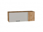 Шкаф верхний прямой угловой горизонтальный Флэт 358*1000*350 Light Grey In 2S / Дуб Вотан