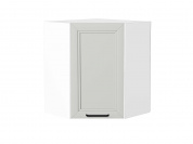 Шкаф верхний угловой Нео 716*600*600 Grey Silk / Белый