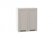 Шкаф верхний с 2-мя дверцами Нео 716*600*320 Clay Silk / Белый