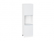 Шкаф пенал с 2-мя дверцами под технику Фьюжн 2132*600*576 Silky White / Белый