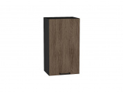 Шкаф верхний с 1-ой дверцей Флэт 716*400*318 Brown Casella Oak 2S / Graphite