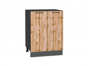 Шкаф нижний с 2-мя дверцами Флэт 816*600*478 Wotan Oak 2S / Graphite