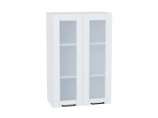 Шкаф верхний с 2-мя остекленными дверцами Флэт Плюс 920*600*318 White In 2S / Белый