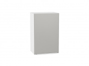 Шкаф верхний с 1-ой дверцей Фьюжн 716*450*320 Silky Light Grey / Белый