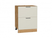 Шкаф нижний с 2-мя ящиками Флэт 816*600*478 Cashmere In 2S / Дуб Вотан