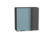 Шкаф верхний прямой угловой Флэт 716*700*345 Grey-green In 2S / Graphite