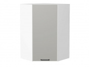 Шкаф верхний угловой Флэт 920*600*600 Light Grey In 2S / Белый