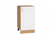 Шкаф нижний с 1-ой дверцей Лофт 816*450*480 White Silk / Дуб Вотан