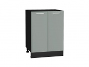 Шкаф нижний с 2-мя дверцами Квадро 816*600*481 Аквамарин / Graphite
