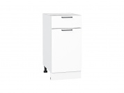 Шкаф нижний с 1-ой дверцей и ящиком Флэт 816*400*478 White In 2S / Белый
