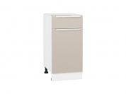 Шкаф нижний с 1-ой дверцей и ящиком Фьюжн 816*400*480 Cream Silk / Белый