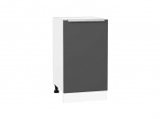 Шкаф нижний с 1-ой дверцей Фьюжн 816*450*480 Stormy Silk / Белый