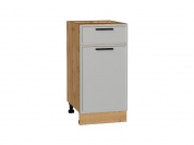 Шкаф нижний с 1-ой дверцей и ящиком Фрейм 816*400*484 Grey Silk / Дуб Вотан