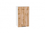 Шкаф верхний с 1-ой дверцей Флэт 716*400*318 Wotan Oak 2S / Белый