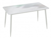 Стол Uni-Form-S2.2B 1300*700*750 SGrey/White Gloss Marble