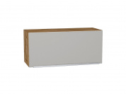 Шкаф верхний горизонтальный Фьюжн 358*800*320 Silky Light Grey / Дуб Вотан