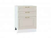 Шкаф нижний с 3-мя ящиками Ницца 816*600*480 Агат / Белый