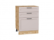 Шкаф нижний с 3-мя ящиками Барселона 816*600*484 Кашемир / Дуб Вотан