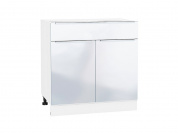 Шкаф нижний с 2-мя дверцами и ящиком Фьюжн 816*800*480 Angel / Белый