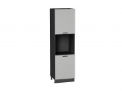 Шкаф пенал с 2-мя дверцами под технику Фрейм 2132*600*580 Grey Silk / Graphite