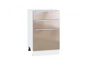 Шкаф нижний с 3-мя ящиками Фьюжн 816*500*480 Gallant / Белый