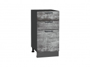Шкаф нижний с 3-мя ящиками Флэт 816*400*478 Temple Stone 2S / Graphite