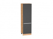Шкаф пенал с 2-мя дверцами Фьюжн 2132*600*576 Stormy Silk / Дуб Вотан