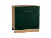 Шкаф нижний с 2-мя дверцами и ящиком Дублин 816*800*478 Special Green / Дуб Вотан