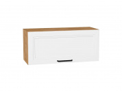 Шкаф верхний горизонтальный Нео 358*800*320 White Silk / Дуб Вотан