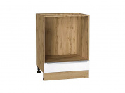 Шкаф нижний под духовку Фьюжн 816*600*476 Silky White / Дуб Вотан