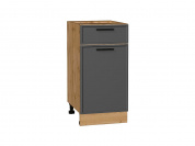 Шкаф нижний с 1-ой дверцей и ящиком Фрейм 816*400*484 Stormy Silk / Дуб Вотан