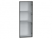 Фасад высокий со стеклом Ф-92Н AL в алюминиевой рамке 1516*596*20 Черный