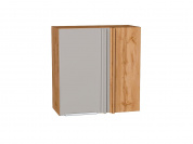 Шкаф верхний прямой угловой Фьюжн 716*700*345 Clay Silk / Дуб Вотан