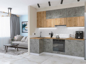 Флэт-04 2340*1000/2500*600 Wotan Oak 2S/Temple Stone 2S