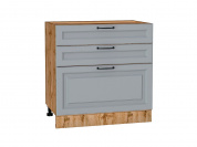 Шкаф нижний с 3-мя ящиками Ницца 816*800*478 Magnum / Дуб Вотан