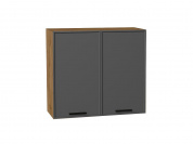 Шкаф верхний с 2-мя дверцами Фрейм 716*800*324 Stormy Silk / Дуб Вотан