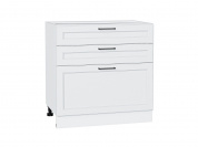 Шкаф нижний с 3-мя ящиками Барселона 816*800*484 Белый / Белый