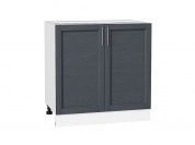 Шкаф нижний с 2-мя дверцами Сканди 816*800*478 Graphite Softwood / Белый