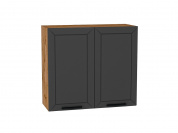 Шкаф верхний с 2-мя дверцами Глетчер 716*800*318 Маренго Силк / Дуб Вотан