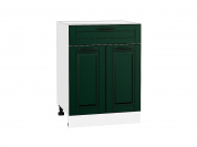 Шкаф нижний с 2-мя дверцами и ящиком Дублин 816*600*478 Special Green / Белый