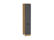 Шкаф пенал с 2-мя дверцами Фрейм 2132*400*580 Stormy Silk / Дуб Вотан