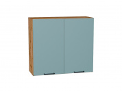 Шкаф верхний с 2-мя дверцами Флэт 716*800*318 Grey-green In 2S / Дуб Вотан