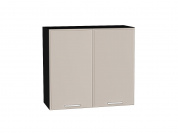 Шкаф верхний с 2-мя дверцами Квадро 716*800*321 Кашемир / Graphite