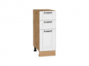 Шкаф нижний с 3-мя ящиками Дублин 816*300*478 Special White / Дуб Вотан