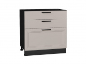 Шкаф нижний с 3-мя ящиками Нео 816*800*480 Clay Silk / Graphite