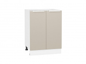 Шкаф нижний с 2-мя дверцами Фьюжн 816*600*480 Cream Silk / Белый