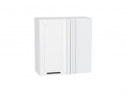 Шкаф верхний прямой угловой Глетчер 716*700*345 Айленд Силк / Белый